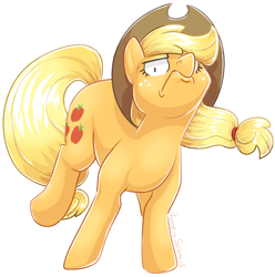 Size: 900x906 | Tagged: safe, artist:vampireselene13, applejack, earth pony, pony, angry, female, mare, solo