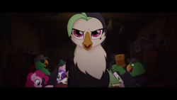 Size: 1366x768 | Tagged: safe, screencap, boyle, captain celaeno, fluttershy, lix spittle, mullet (character), rarity, anthro, my little pony: the movie, parrot pirates, pirate, time to be awesome