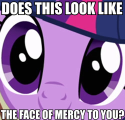 Size: 960x920 | Tagged: safe, derpibooru import, twilight sparkle, c:, close-up, closet, cute, face of mercy, faic, head tilt, image macro, looking at you, meme, smiling, solo, twiabetes