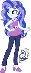 Size: 662x1558 | Tagged: safe, artist:tassji-s, rarity, vice principal luna, equestria girls, testing testing 1-2-3, clothes, cosplay, costume, lunarity, simple background, solo, tabitha st. germain, transparent background, voice actor joke