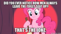 Size: 600x337 | Tagged: safe, edit, edited screencap, screencap, pinkie pie, pony, baby cakes, image macro, meme, the simpsons