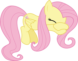 Size: 3847x3001 | Tagged: safe, artist:cloudyglow, fluttershy, pegasus, pony, filli vanilli, .ai available, crying, eyes closed, female, mare, simple background, solo, transparent background, vector