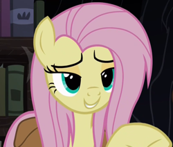 Size: 1276x1080 | Tagged: safe, edit, edited screencap, screencap, fluttershy, pegasus, pony, a health of information, adorasexy, bedroom eyes, cute, lidded eyes, messy mane, sexy, shyabetes