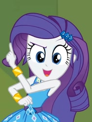 Size: 540x720 | Tagged: safe, screencap, rarity, better together, equestria girls, canterlot high, cropped, cute, diamonds, female, hairpin, high school, jewelry, lockers, looking at you, o come all ye squashful, open mouth, raribetes, smiling, waistband, wrist cuffs