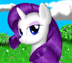 Size: 960x840 | Tagged: safe, artist:zigword, rarity, pony, unicorn, bust, looking at you, old version, solo