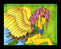 Size: 569x458 | Tagged: safe, artist:luthiennightwolf, fluttershy, pegasus, pony, clothes, dress, hoers