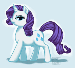 Size: 757x688 | Tagged: safe, artist:strange-thingshappen, rarity, pony, unicorn, female, mare, signature, simple background, solo