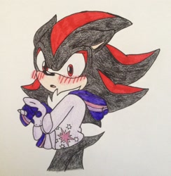 Size: 1996x2046 | Tagged: safe, artist:shadayloronic, derpibooru import, twilight sparkle, crossover, doll, plushie, shadow the hedgehog, sonic the hedgehog (series), traditional art