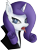 Size: 1000x1337 | Tagged: safe, artist:illusiveelusive, rarity, pony, undead, unicorn, vampire, vampony, bust, clothes, fangs, simple background, slit eyes, solo, tongue out, transparent background
