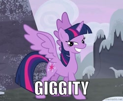 Size: 501x412 | Tagged: safe, derpibooru import, screencap, twilight sparkle, twilight sparkle (alicorn), alicorn, pony, the cutie map, faic, family guy, female, giggity, image macro, mare, meme, quagmire