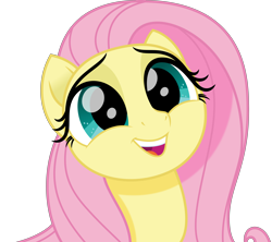 Size: 5000x4433 | Tagged: safe, artist:dashiesparkle, fluttershy, pegasus, pony, my little pony: the movie, absurd resolution, adorable face, cute, daaaaaaaaaaaw, female, hnnng, mare, puppy dog eyes, shyabetes, simple background, smiling, solo, vector