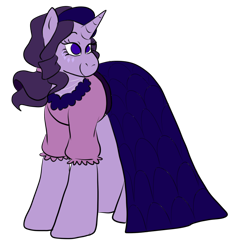 Size: 928x971 | Tagged: safe, artist:usagi-kinnie, part of a set, rarity, pony, unicorn, beauty mark, blouse, clothes, female, jewelry, mare, necklace, redesign, simple background, skirt, smiling, solo, transparent background