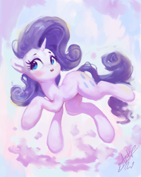 Size: 768x960 | Tagged: safe, artist:assasinmonkey, rarity, pony, unicorn, cute, digital art, female, mare, open mouth, raribetes, solo