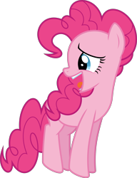 Size: 6400x8327 | Tagged: safe, artist:parclytaxel, pinkie pie, earth pony, pony, celestial advice, .svg available, absurd resolution, female, looking back, mare, open mouth, pronking, simple background, smiling, solo, teeth, transparent background, vector