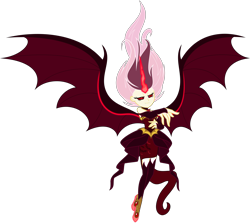 Size: 6728x6000 | Tagged: safe, artist:orin331, fluttershy, bat pony, equestria girls, friendship games, absurd resolution, alternate universe, clothes, female, flutterbat, midnight-ified, race swap, red eyes, simple background, smiling, solo, transparent background