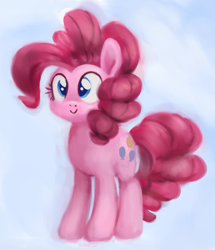 Size: 2014x2342 | Tagged: safe, artist:aemantaslim, pinkie pie, earth pony, pony, abstract background, atg 2017, female, mare, newbie artist training grounds, smiling, solo