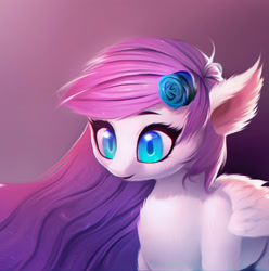 Size: 1986x2000 | Tagged: safe, artist:lmgchikess, fluttershy, pegasus, pony, cute, female, flower, flower in hair, fluffy, mare, shyabetes, solo