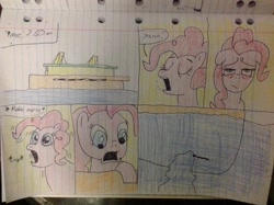 Size: 2592x1936 | Tagged: safe, artist:didgereethebrony, pinkie pie, pony, lined paper, pinkie sense, ship, traditional art