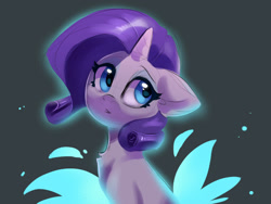 Size: 1600x1200 | Tagged: safe, artist:colorfulcolor233, rarity, pony, unicorn, black background, chest fluff, cute, female, mare, raribetes, simple background, solo