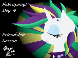 Size: 2133x1600 | Tagged: safe, artist:brightstarclick, rarity, pony, unicorn, alternate hairstyle, februpony, punk, raripunk, solo