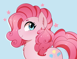 Size: 3000x2315 | Tagged: safe, artist:emera33, pinkie pie, earth pony, pony, cute, diapinkes, female, mare, simple background, smiling, solo