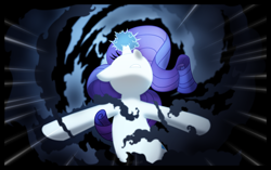 Size: 1500x943 | Tagged: safe, artist:faith-wolff, idw, nightmare rarity, rarity, pony, unicorn, spoiler:comic, spoiler:comic06, female, idw showified, mare, nightmare dreamscape, nose in the air, scene interpretation, transformation