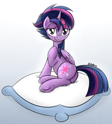 Size: 4319x4776 | Tagged: safe, artist:jetwave, derpibooru import, twilight sparkle, twilight sparkle (alicorn), alicorn, pony, castle sweet castle, absurd resolution, alternate hairstyle, female, mare, plot, punklight sparkle, solo, twibutt