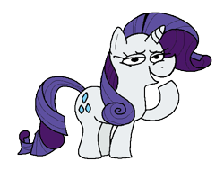 Size: 595x449 | Tagged: safe, artist:broji, artist:goom, rarity, pony, unicorn, color, simple background, smug, transparent background