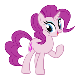 Size: 1500x1500 | Tagged: safe, artist:enzomersimpsons, pinkie pie, rarity, oc, pony, fusion, simple background, solo, transparent background