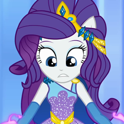 Size: 1080x1080 | Tagged: safe, screencap, rarity, better together, equestria girls, rollercoaster of friendship, cropped, female, magic, ponied up, solo, super ponied up