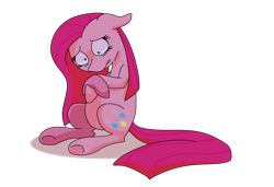 Size: 1734x1187 | Tagged: safe, artist:gintoki23, pinkie pie, earth pony, pony, anxious, nervous, pinkamena diane pie, sad, solo