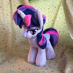 Size: 960x960 | Tagged: safe, artist:ketika, derpibooru import, twilight sparkle, twilight sparkle (alicorn), alicorn, pony, castle sweet castle, alternate hairstyle, female, irl, mare, photo, plushie, punklight sparkle, solo, that was fast