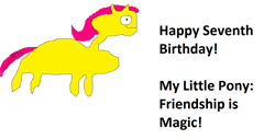 Size: 1160x594 | Tagged: safe, artist:thearcanebrony, fluttershy, pegasus, pony, 1000 hours in ms paint, happy birthday mlp:fim, mlp fim's seventh anniversary, quality