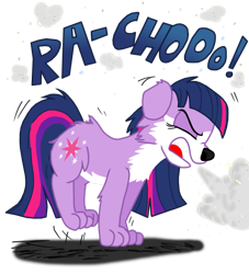 Size: 851x939 | Tagged: safe, artist:masterxtreme, derpibooru import, twilight sparkle, dog, ass up, cute, littlest pet shop, mucus, parody, puppy, sneeze cloud, sneezing, species swap, spray, twilight barkle