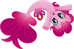 Size: 6767x4539 | Tagged: safe, pinkie pie, sea pony, seapony (g4), my little pony: the movie, .psd available, absurd resolution, cute, diapinkes, seaponified, seapony pinkie pie, simple background, solo, species swap, that pony sure does love being a seapony, transparent background