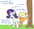 Size: 848x712 | Tagged: safe, artist:jargon scott, applejack, rarity, earth pony, pony, unicorn, bucking, dialogue, frankenpony, partial body swap, what has science done