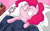 Size: 1155x712 | Tagged: safe, artist:fishimira, pinkie pie, earth pony, pony, bed, cellphone, phone, sleeping, smartphone, solo