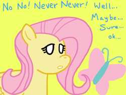 Size: 320x240 | Tagged: safe, artist:goskykid, fluttershy, pegasus, pony, female, mare, pink mane, solo, yellow coat