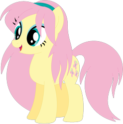 Size: 1024x1038 | Tagged: safe, artist:ra1nb0wk1tty, fluttershy, lemon zest, earth pony, pony, equestria girls ponified, female, mare, ponified, recolor, simple background, solo, transparent background