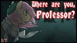 Size: 854x480 | Tagged: safe, artist:stuflox, part of a set, butterscotch, fluttershy, pegasus, pony, alfred, alfredshy, animatic, clothes, crossover, dance of the vampires, musical, open mouth, rule 63, scarf, snow, solo, thumbnail