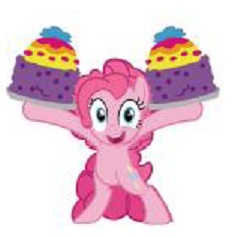 Size: 232x237 | Tagged: safe, pinkie pie, pony, bipedal, cake, fidget spinner, food, hasbro, needs more jpeg, official, prototype, toy