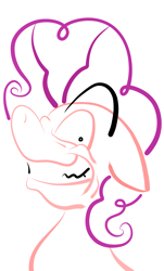 Size: 1389x2302 | Tagged: safe, artist:justanotherponyartblog, pinkie pie, pony, crazy face, crazy grin, faic, insanity, just another pony art blog, practice drawing, silly face, solo