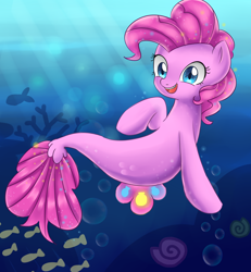 Size: 1560x1690 | Tagged: safe, artist:tcn1205, pinkie pie, seapony (g4), my little pony: the movie, seaponified, seapony pinkie pie, species swap, underwater