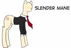 Size: 650x438 | Tagged: safe, artist:jake heritagu, slendermane, pony, fanfic:silent ponyville, simple background, slenderpony, solo, white background