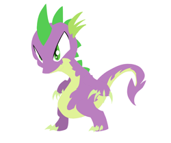 Size: 1200x1000 | Tagged: safe, artist:nowler, spike, dragon, lineless, male, simple background, solo, white background