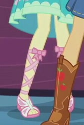 Size: 222x328 | Tagged: safe, screencap, fluttershy, a fine line, better together, equestria girls, cropped, legs, pictures of legs, sandals, toes