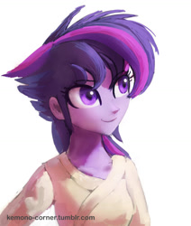 Size: 1280x1509 | Tagged: safe, artist:raikoh, derpibooru import, twilight sparkle, castle sweet castle, equestria girls, alternate hairstyle, punklight sparkle