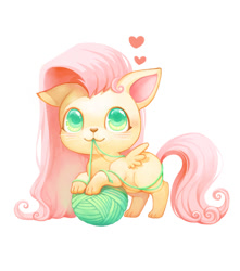 Size: 800x903 | Tagged: safe, artist:kongyi, fluttershy, cat, catified, cute, female, fluttercat, kitten, looking at you, shyabetes, simple background, smiling, solo, species swap, white background