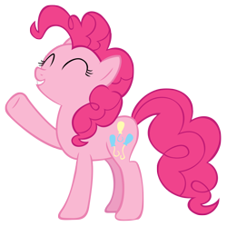 Size: 1500x1496 | Tagged: safe, artist:xxthehtfgodxx, derpibooru exclusive, pinkie pie, earth pony, pony, eyes closed, female, mare, simple background, smiling, transparent background, vector