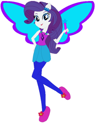 Size: 468x597 | Tagged: safe, artist:selenaede, artist:user15432, rarity, human, equestria girls, artificial wings, augmented, barely eqg related, base used, clothes, crossover, element of generosity, fairy, fairy tale, fairy wings, fairyized, flower, good fairy, humanized, jewelry, magic, magic wand, magic wings, necklace, ponied up, purple wings, shoes, sleeping beauty, wand, winged humanization, wings